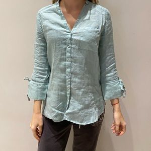 Zara Basics Formal Azure Blouse - Size XS